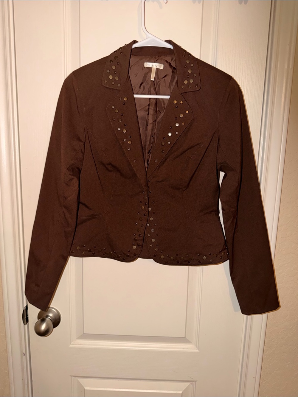 Metro 7 Brown Studded Blazer